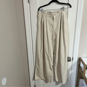 Bershka Cream Denim Pants